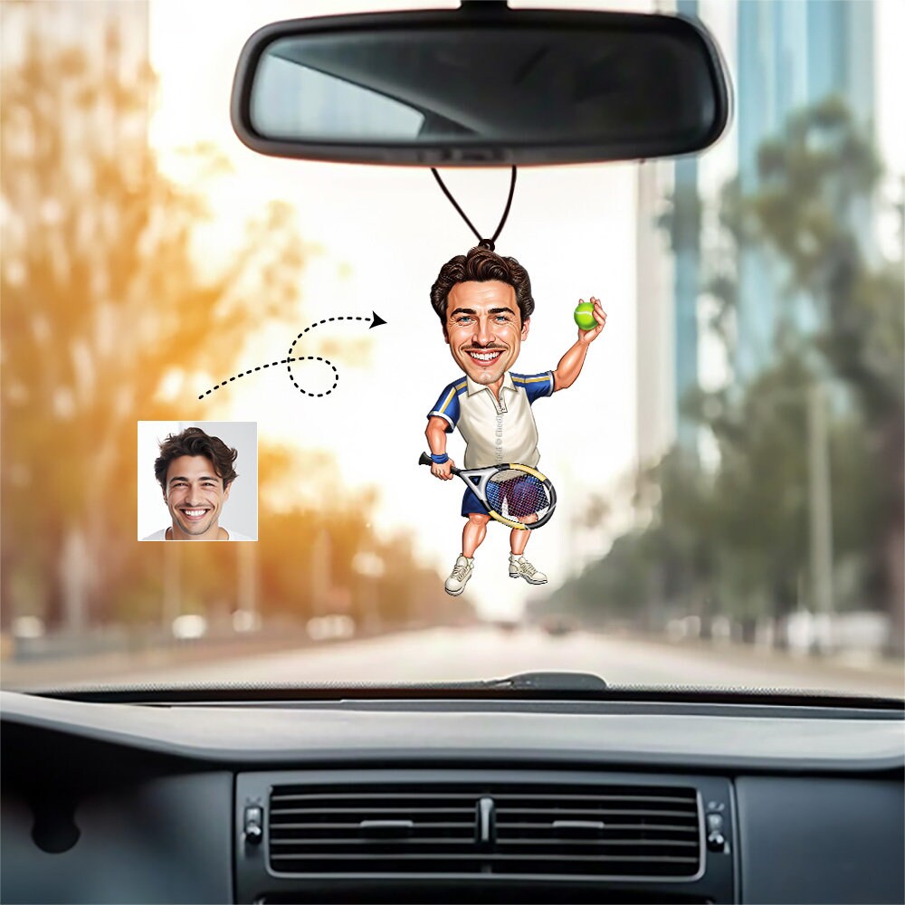 Personalized Tennis Player Gift β Custom Caricature Figurine from Your Photo