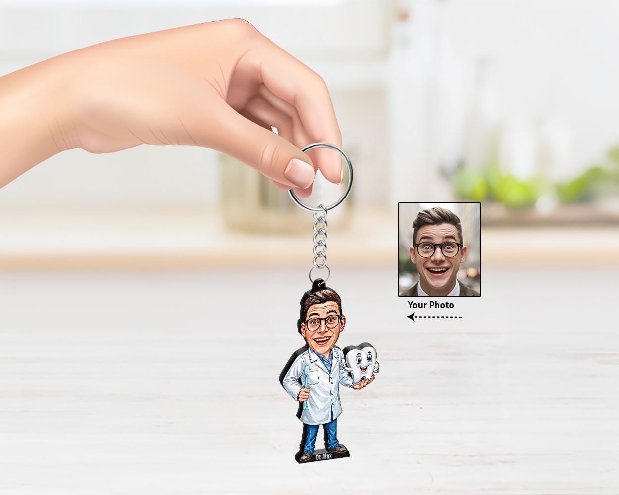 Dental Student Gifts | Dentist Student Gift | Caricature Portrait From Your Photo | Unique, Funny Gift Sets with Your Photo & Name | DT1924