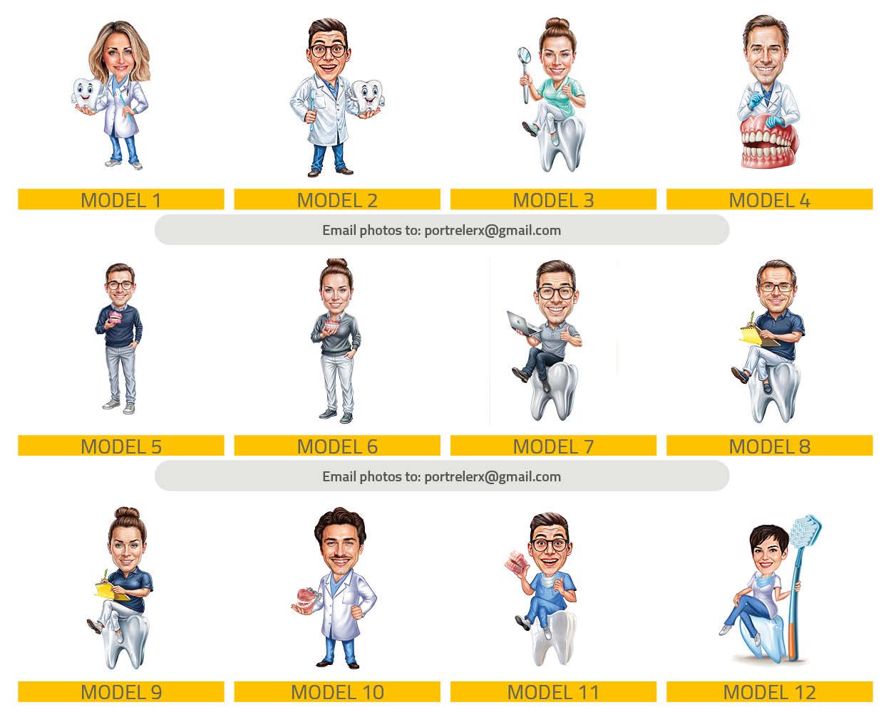 Dental Student Gift | Dentist Graduation | Custom Funny Assistant Caricature from Your Photo | Unique Gift with Your Photo & Name