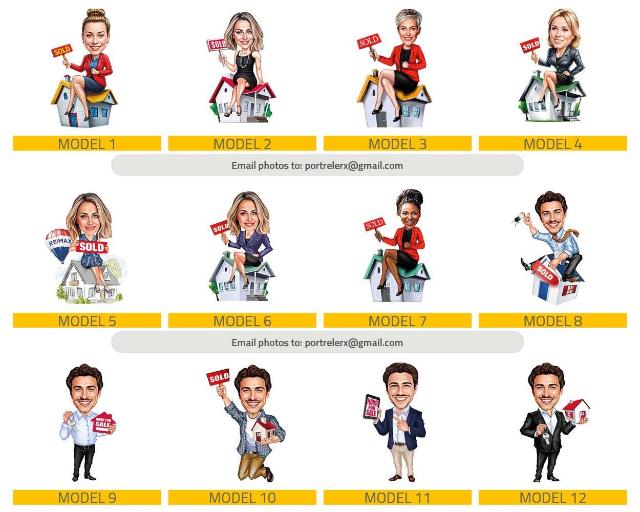 Funny Realtor Gift for Women or Men β Custom Real Estate Agent Figurine, Magnet, Keychain & Car Charm β Personalized from Photo