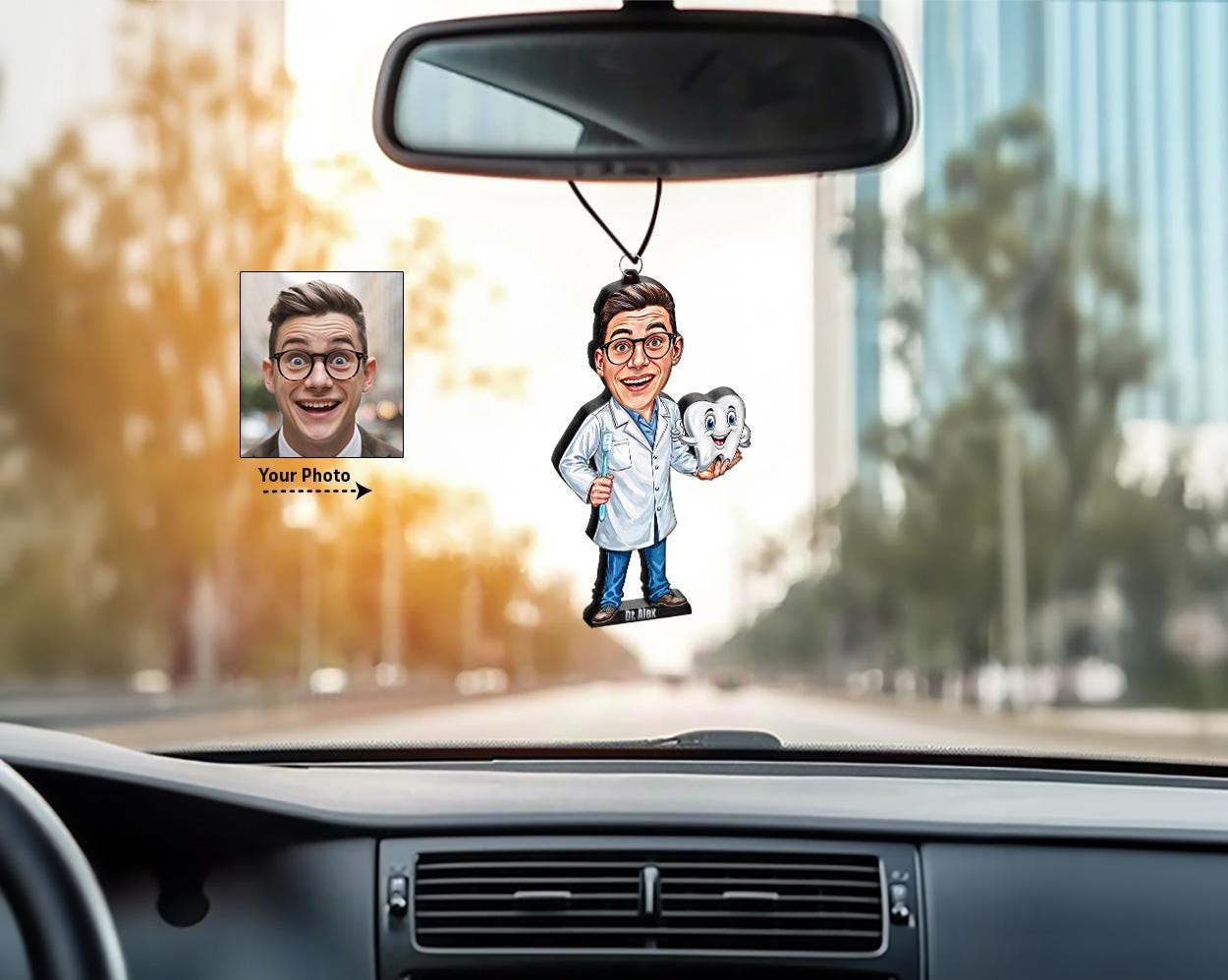 Dental Student Gifts | Dentist Student Gift | Caricature Portrait From Your Photo | Unique, Funny Gift Sets with Your Photo & Name | DT1924