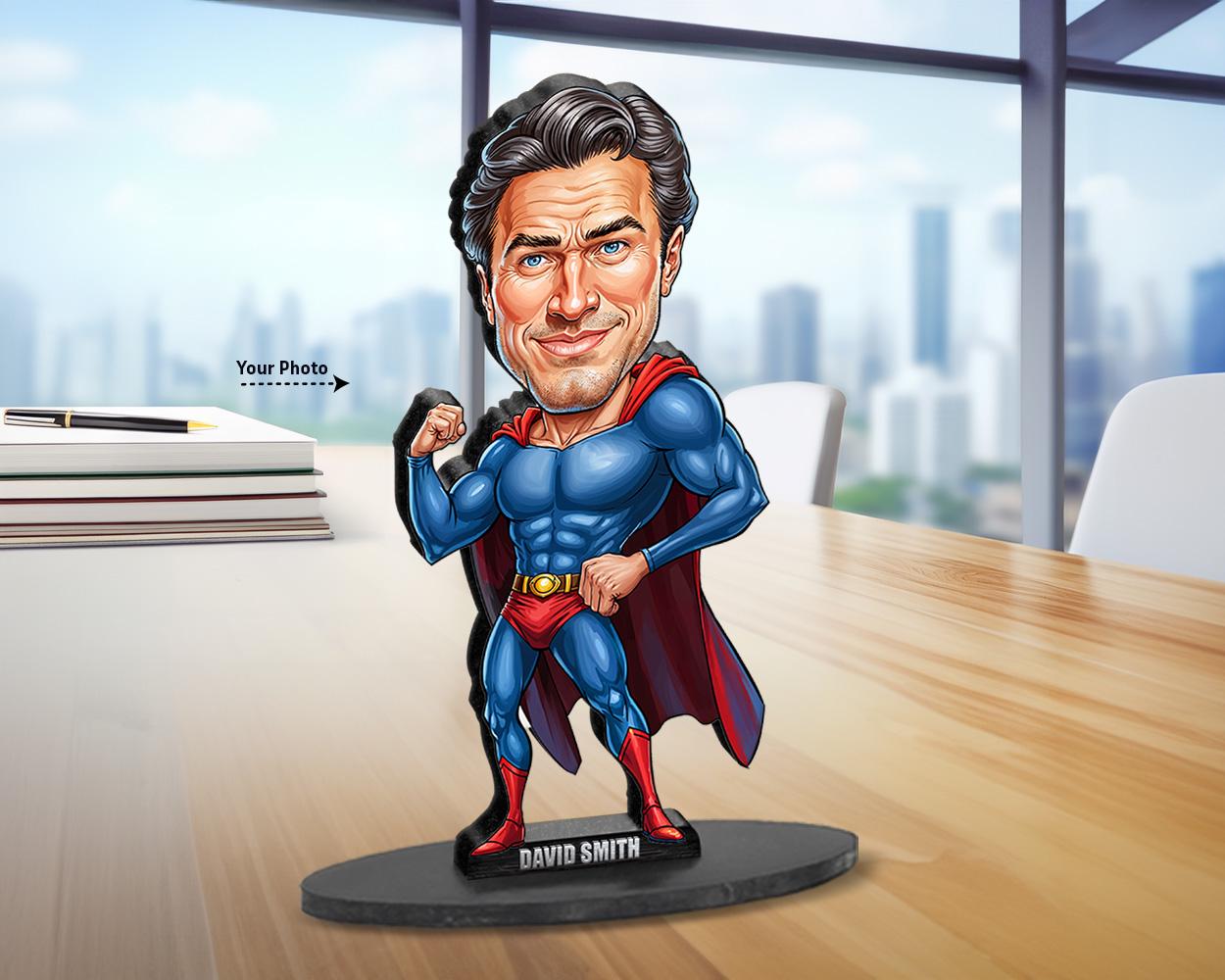 Personalized Superhero Gifts | Caricature Portrait From Your Photo | Funny Gift Sets with Your Photo & Name | SP039