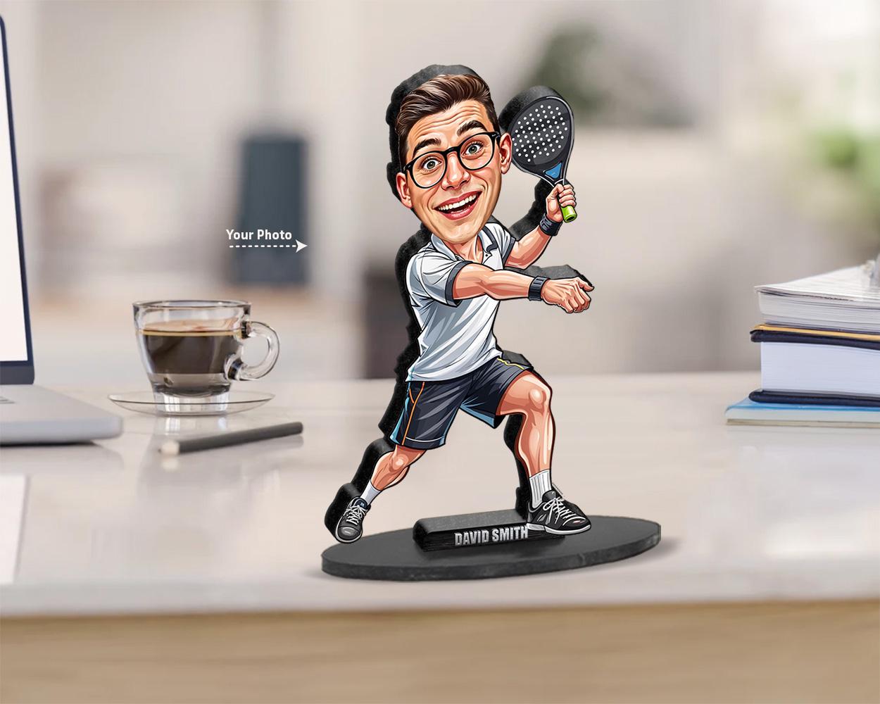 Personalized Paddle Player Gifts | Paddle Caricature Portrait From Your Photo | Funny Gift Sets with Your Photo & Name | PA0202