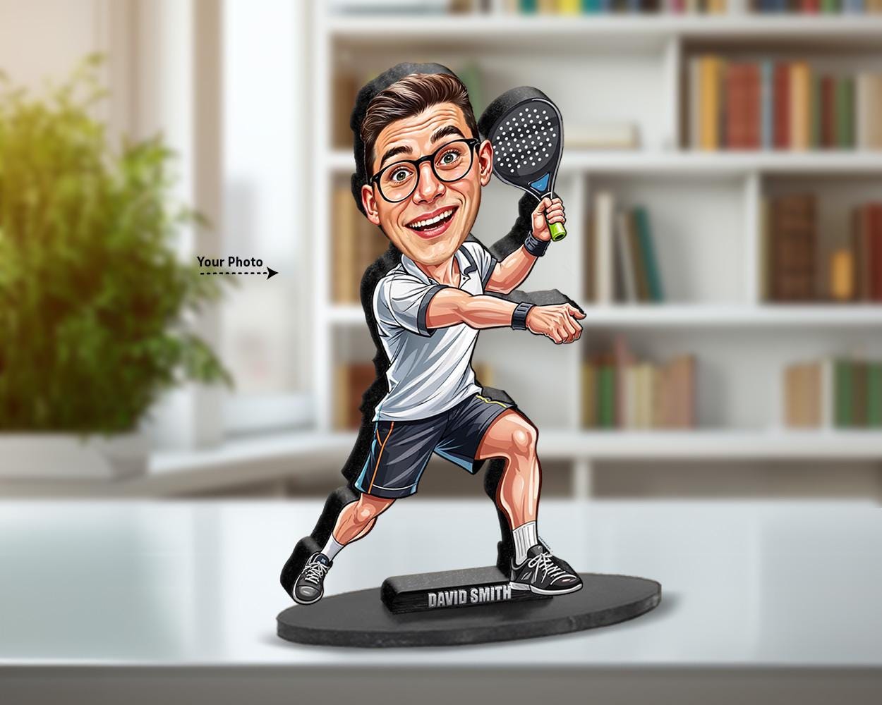 Personalized Paddle Player Gifts | Paddle Caricature Portrait From Your Photo | Funny Gift Sets with Your Photo & Name | PA0202