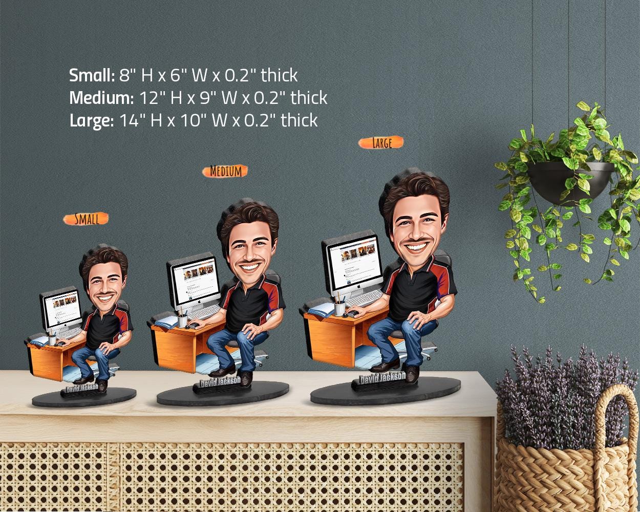 Computer Geek Gift | Custom Portrait as Cartoon Character | Computer Nerd Gift | Coder Gift | Computer Science Gifts | Graphic Designer Gift