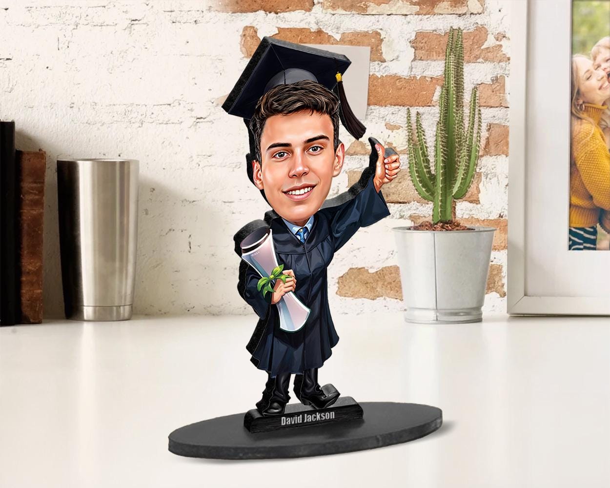 Graduation Figurine | Personalized Graduate Gift from Your Photo | Custom Figurine, Magnet, Keychain & Car Charm