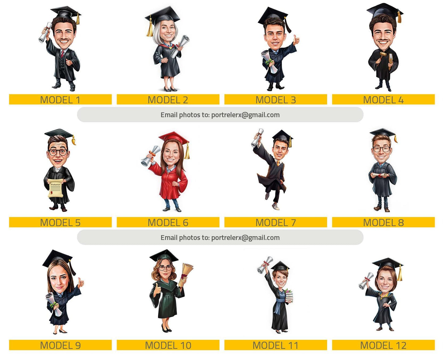 Graduation Figurine | Personalized Graduate Gift from Your Photo | Custom Figurine, Magnet, Keychain & Car Charm