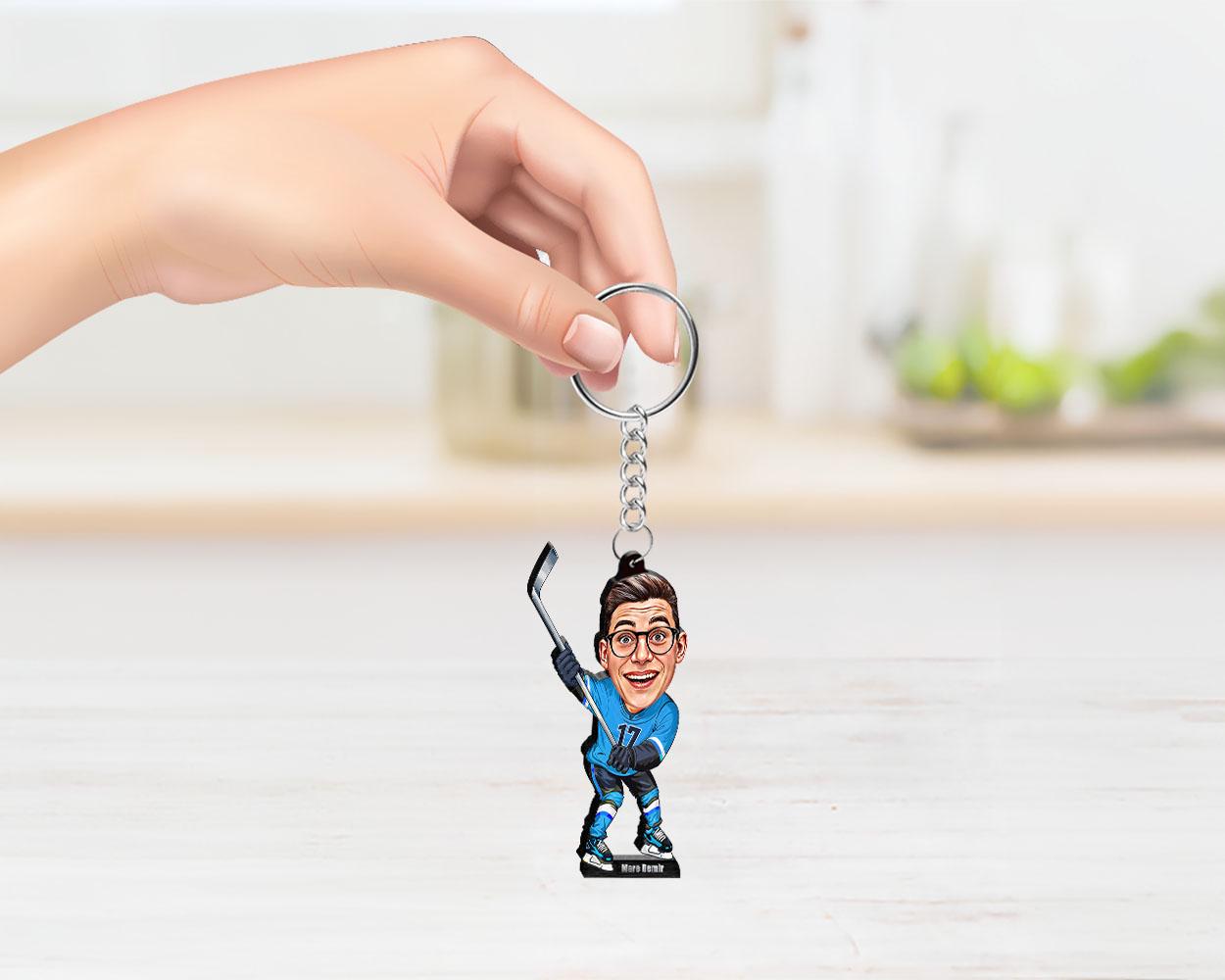 Ice Hockey Player Gift | Team Award & Coach Thank You | Custom Figurine, Magnet, Keychain, Car Charm
