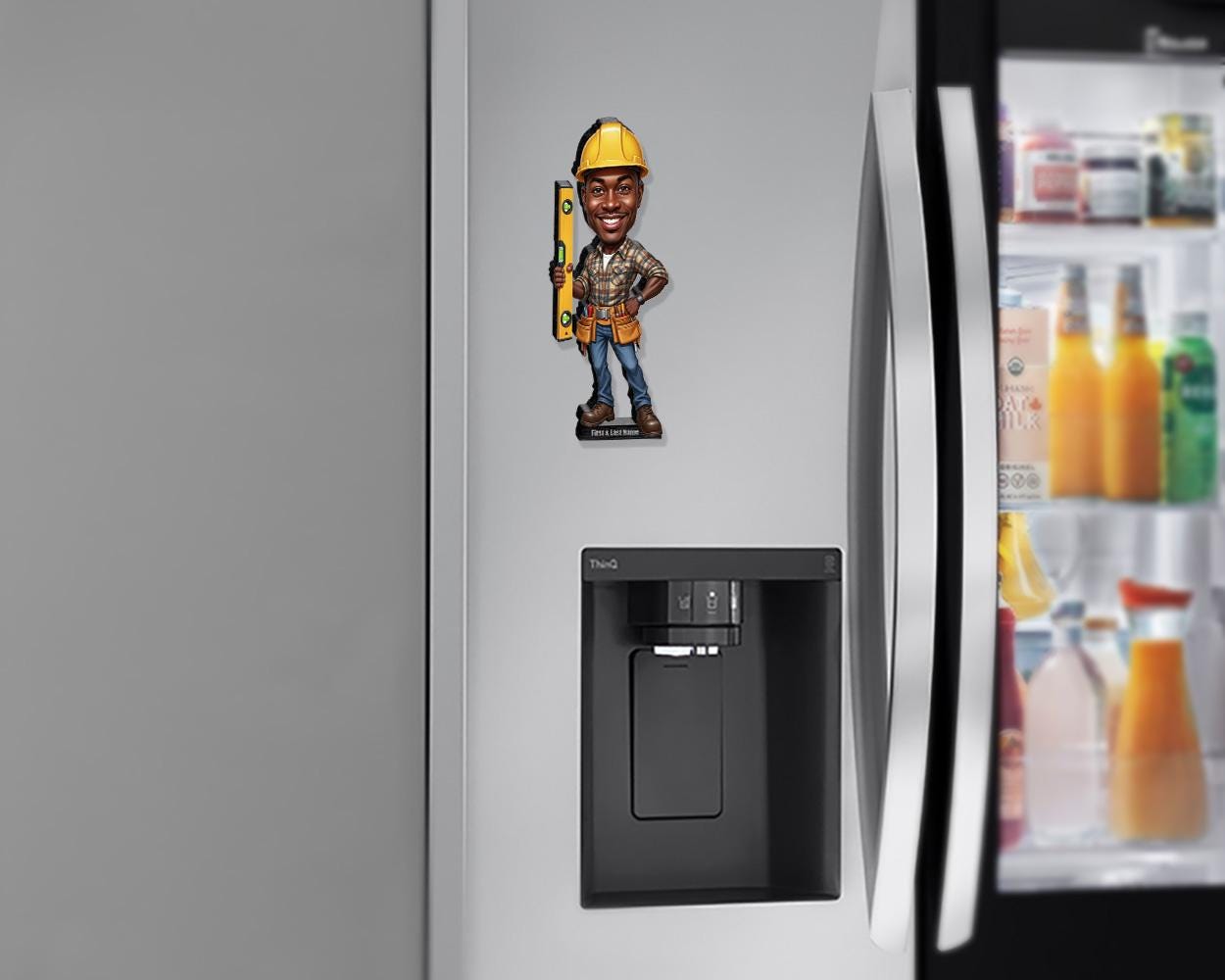 Custom Construction Engineer Figurine | Personalized Civil Engineer Graduation Gift from Your Photo | Figurine, Magnet, Keychain & Car Charm