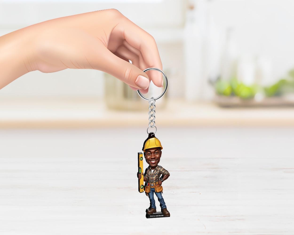 Custom Construction Engineer Figurine | Personalized Civil Engineer Graduation Gift from Your Photo | Figurine, Magnet, Keychain & Car Charm