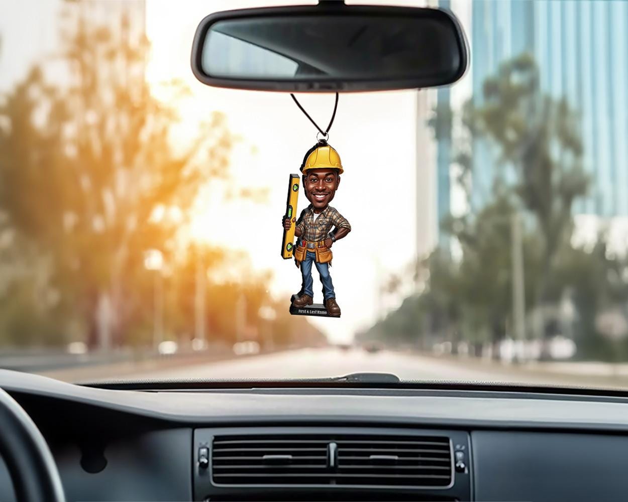 Custom Construction Engineer Figurine | Personalized Civil Engineer Graduation Gift from Your Photo | Figurine, Magnet, Keychain & Car Charm