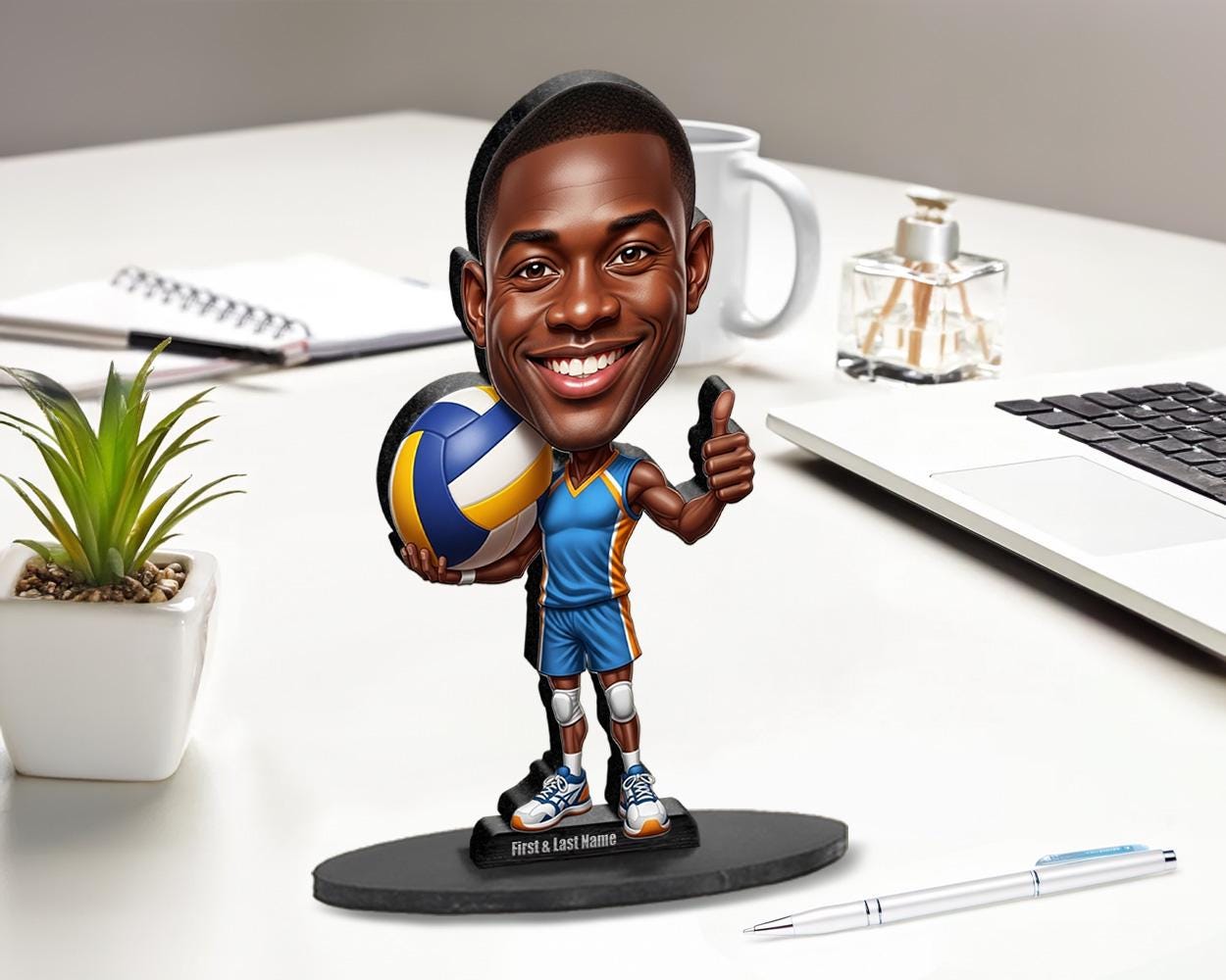 Custom Indoor Volleyball Player Figurine | Personalized College & Team Volleyball Graduation Gift from Your Photo | Figurine, Keychain