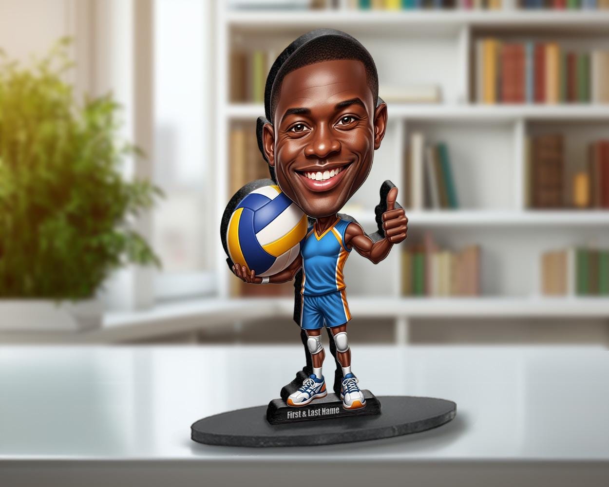 Custom Indoor Volleyball Player Figurine | Personalized College & Team Volleyball Graduation Gift from Your Photo | Figurine, Keychain