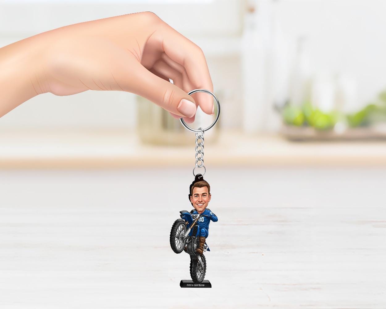 Custom Motocross Rider Figurine | Personalized Dirt Bike Racing Gift from Your Photo | Figurine, Magnet, Keychain & Car Charm