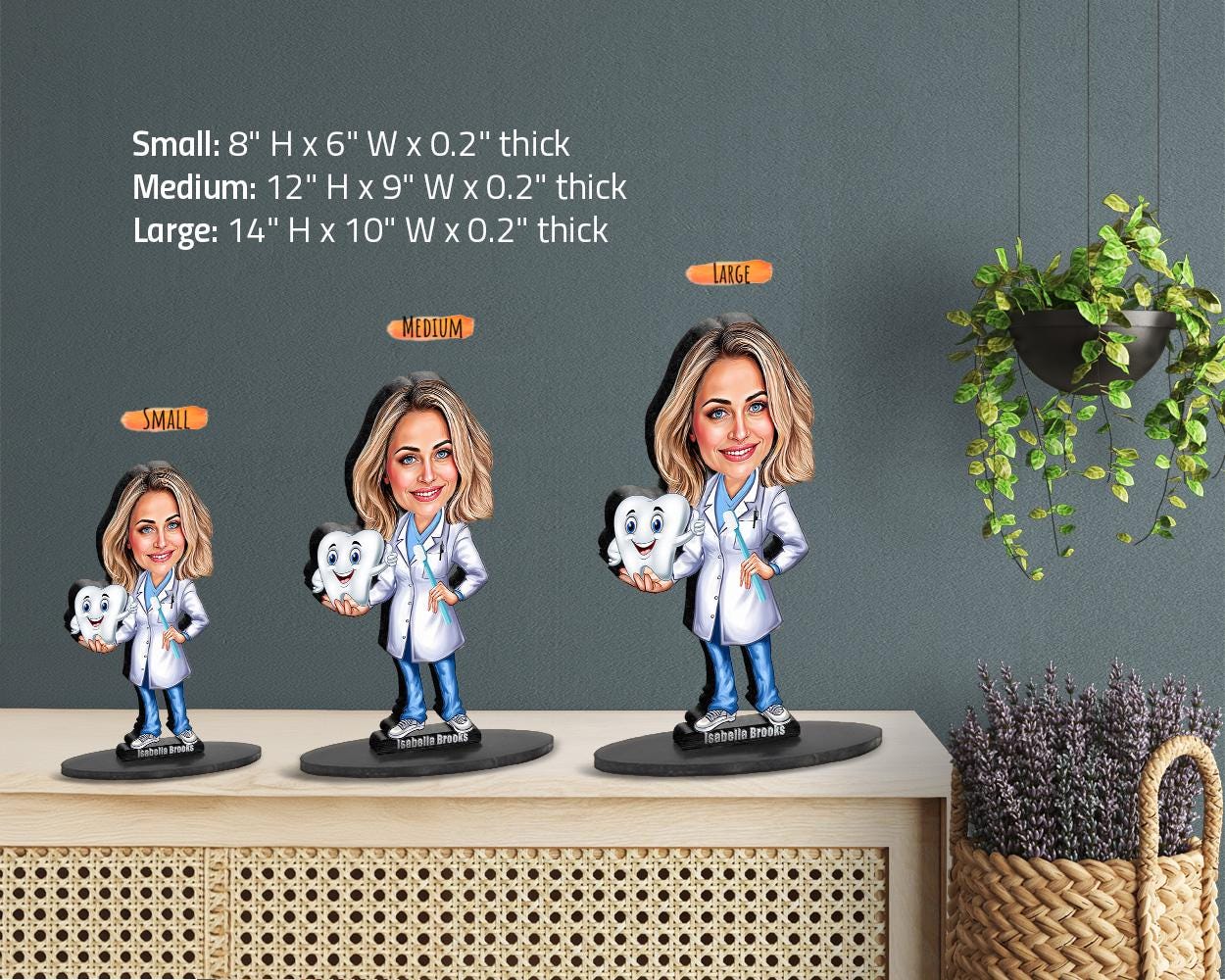 Dental Student Gift | Dentist Graduation | Custom Funny Assistant Caricature from Your Photo | Unique Gift with Your Photo & Name
