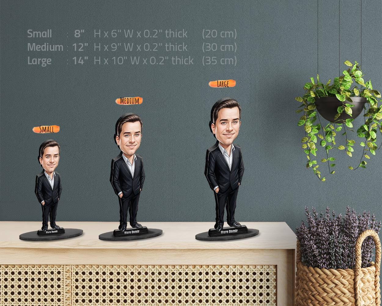 Custom Young Professional Gift – Personalized Funny Figurine, Magnet, Keychain & Car Charm – Unique Portrait from Your Photo