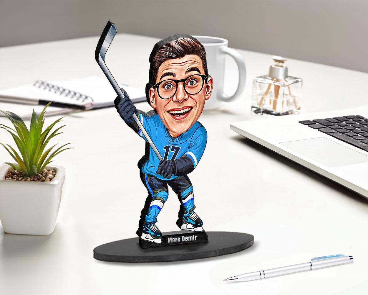Ice Hockey Player Gift | Team Award & Coach Thank You | Custom Figurine, Magnet, Keychain, Car Charm