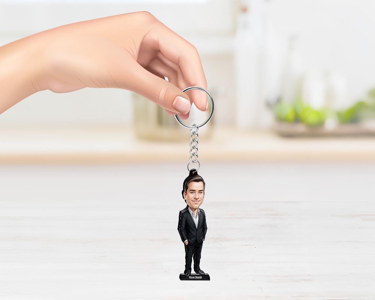 Custom Young Professional Gift – Personalized Funny Figurine, Magnet, Keychain & Car Charm – Unique Portrait from Your Photo