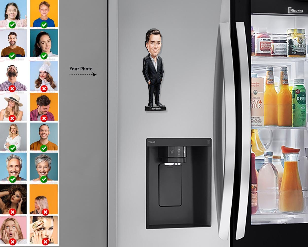 Custom Young Professional Gift – Personalized Funny Figurine, Magnet, Keychain & Car Charm – Unique Portrait from Your Photo