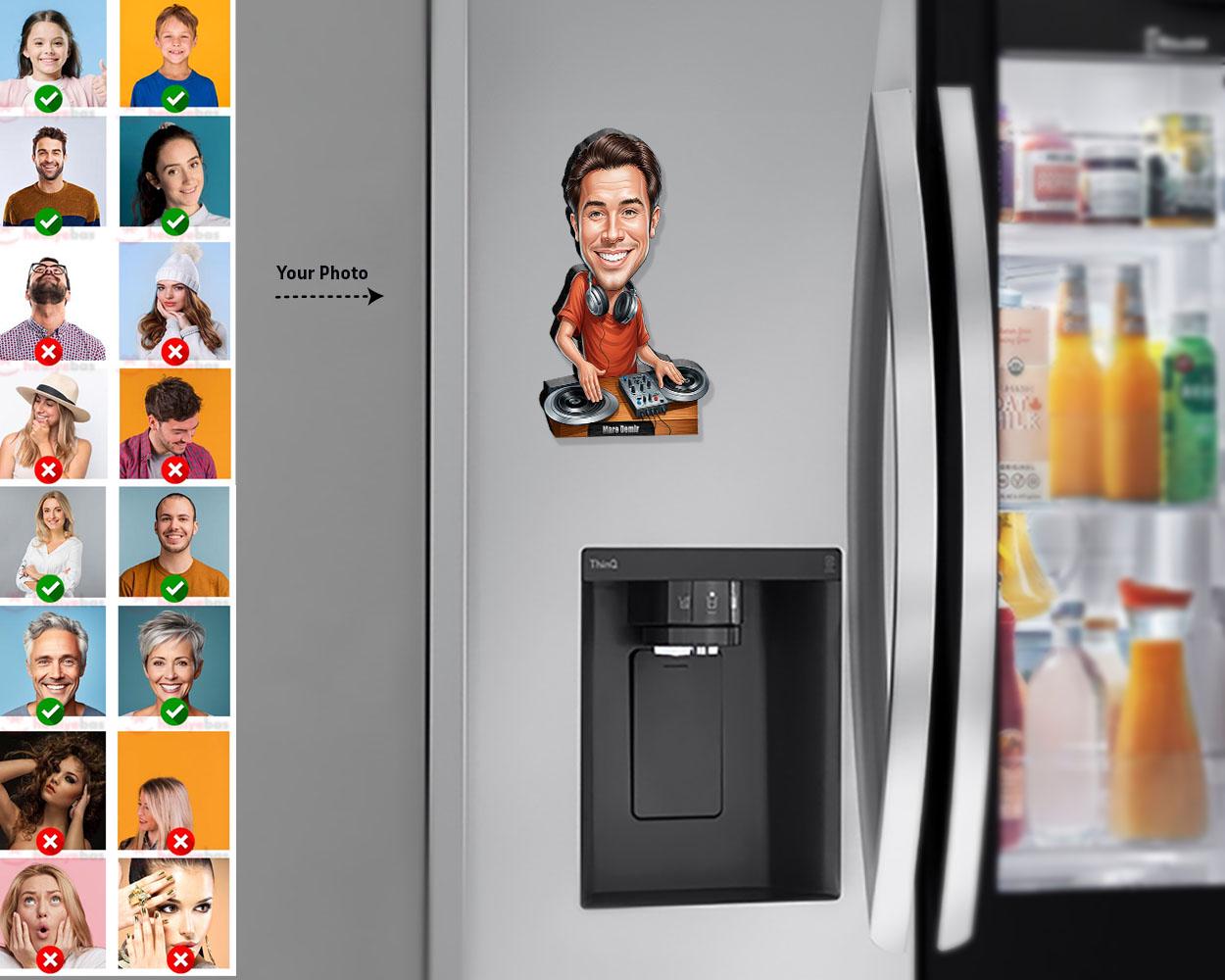 Personalized DJ Gift | Custom Fun Dj Gift Caricature Portrait From Your Photo | 3D Wooden Figurine Trinket- DJ132