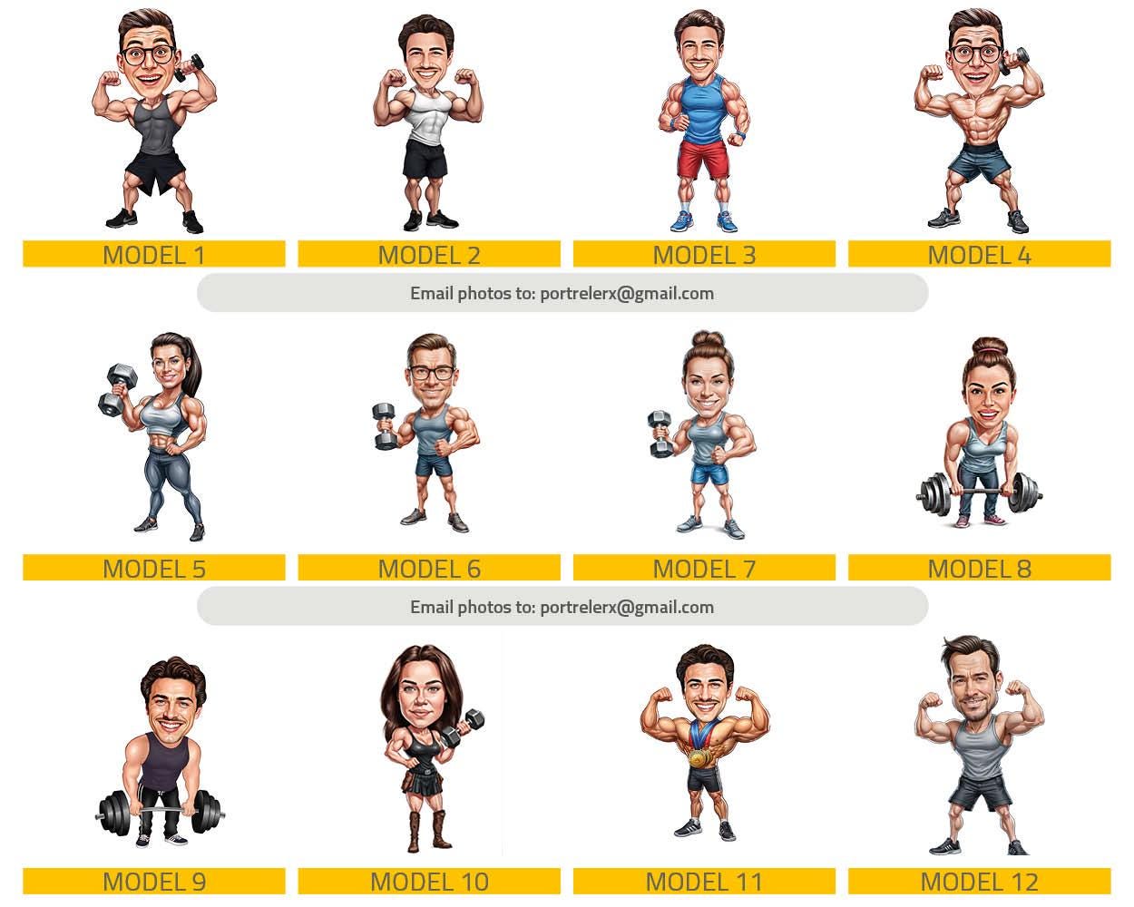 Custom Male Bodybuilder Figurine | Personalized Fitness Coach & Gym Gift from Your Photo | Figurine, Magnet, Keychain, Car Charm