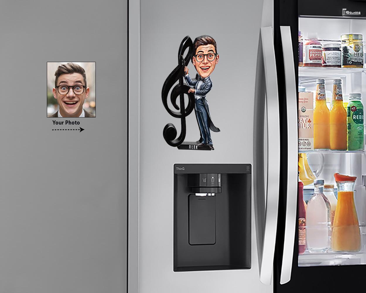 Personalized Band Director Gifts | Choir Teacher Caricature Portrait From Your Photo | Funny Gift Sets with Your Photo & Name | BA135