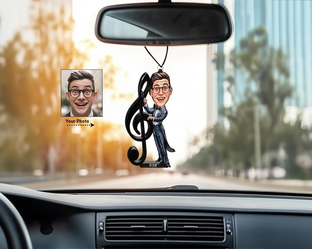 Personalized Band Director Gifts | Choir Teacher Caricature Portrait From Your Photo | Funny Gift Sets with Your Photo & Name | BA135