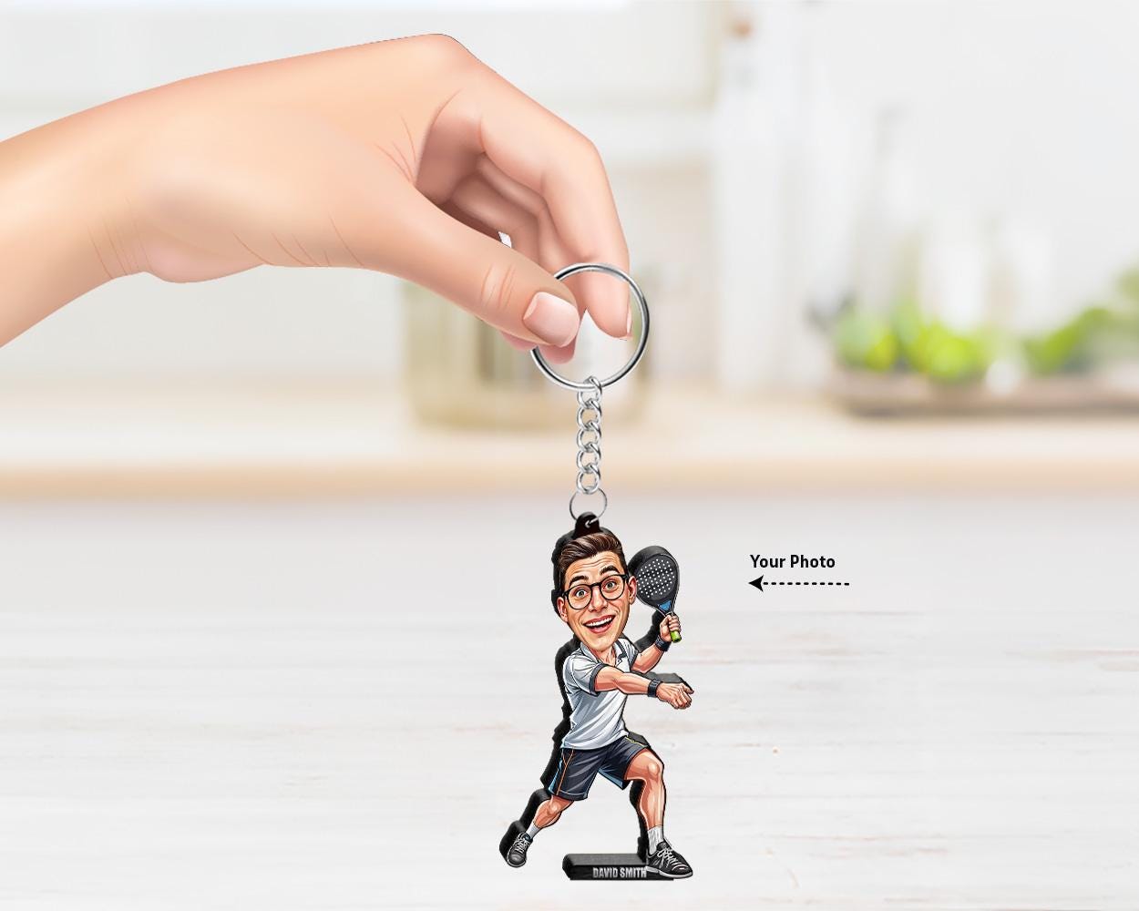 Personalized Paddle Player Gifts | Paddle Caricature Portrait From Your Photo | Funny Gift Sets with Your Photo & Name | PA0202