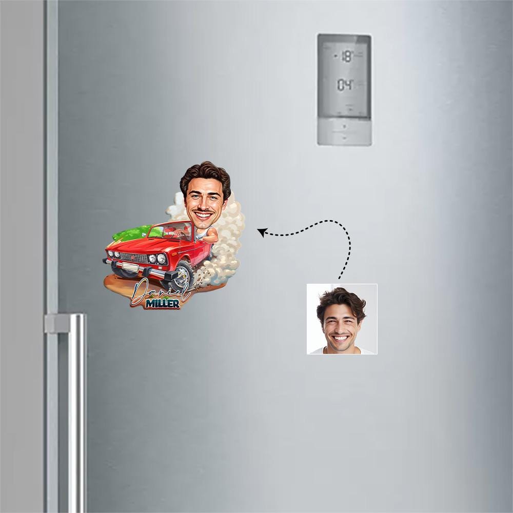 Personalized Car Dealer Gift, Wooden Figurine Trinket, Car Salesman Gift / Car Guy Gift Custom Car Charm Rear View Mirror