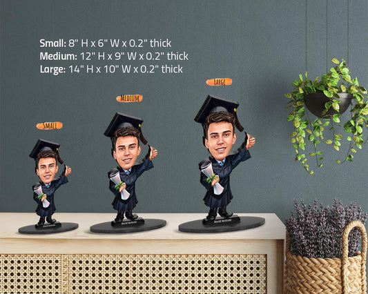 Graduation Figurine | Personalized Graduate Gift from Your Photo | Custom Figurine, Magnet, Keychain & Car Charm
