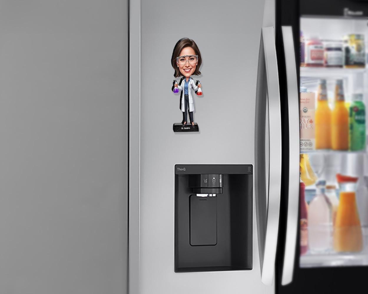 Custom Scientist Figurine | Personalized Chemist & Lab Researcher Graduation Gift from Your Photo | Figurine, Magnet, Keychain, Car Charm