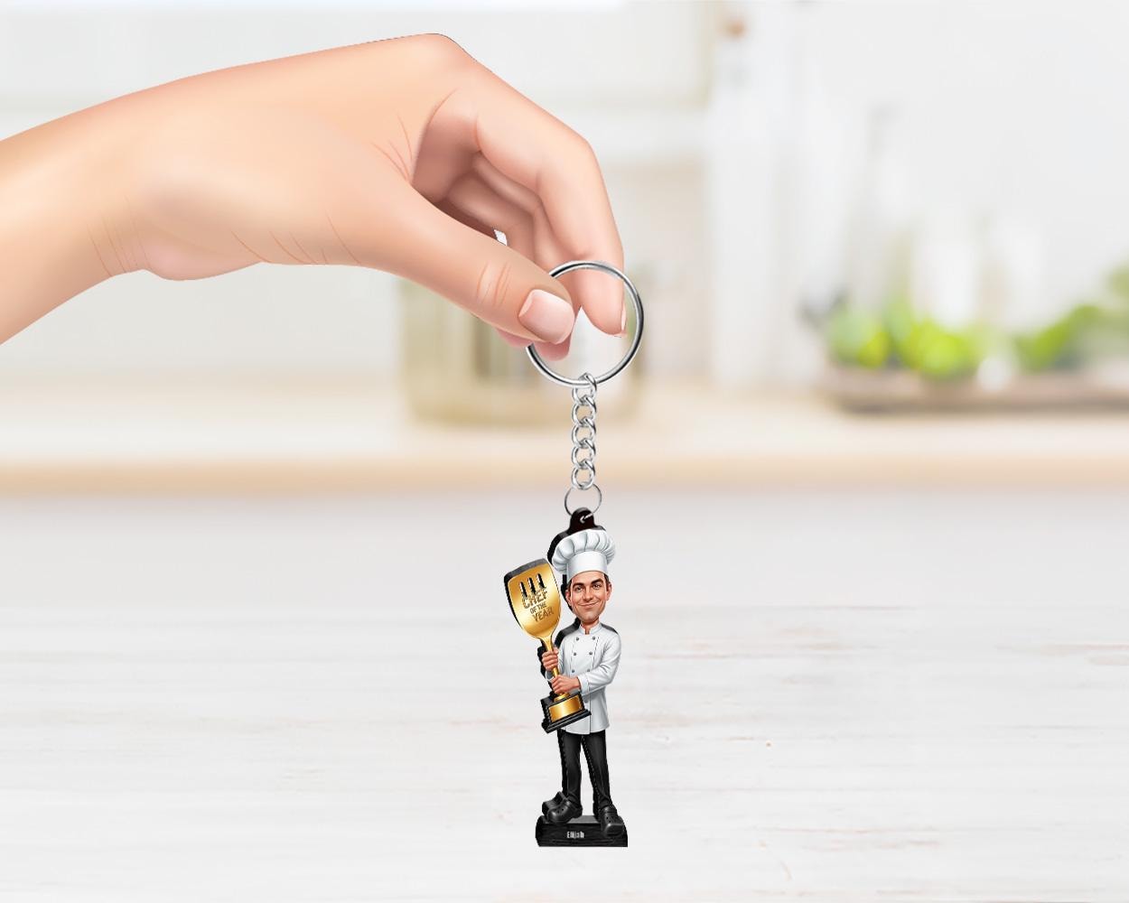Culinary Trophy Figurine | Custom Chef Award Gift from Your Photo | Personalized Figurine, Magnet, Keychain & Car Charm
