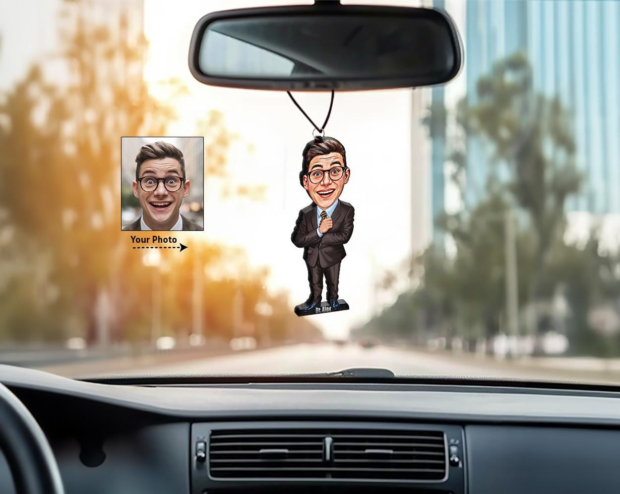 Businessman Figurine | Custom Corporate Gift from Your Photo | Personalized Figurine, Magnet, Keychain & Car Charm