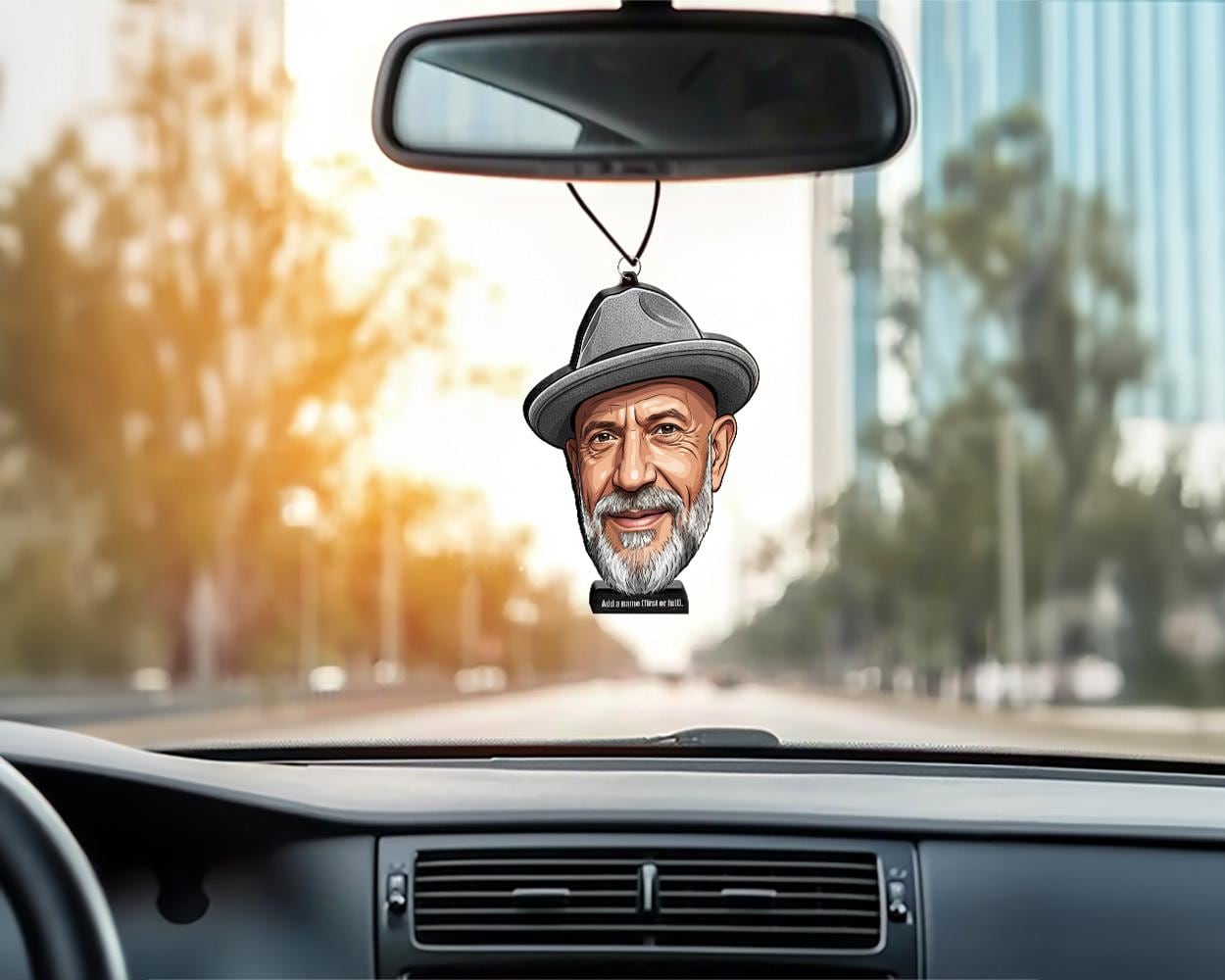 Custom Grandpa Figurine from Photo | Personalized Gift for Dad or Grandfather | Father’s Day Caricature, Magnet, Keychain & Car Charm