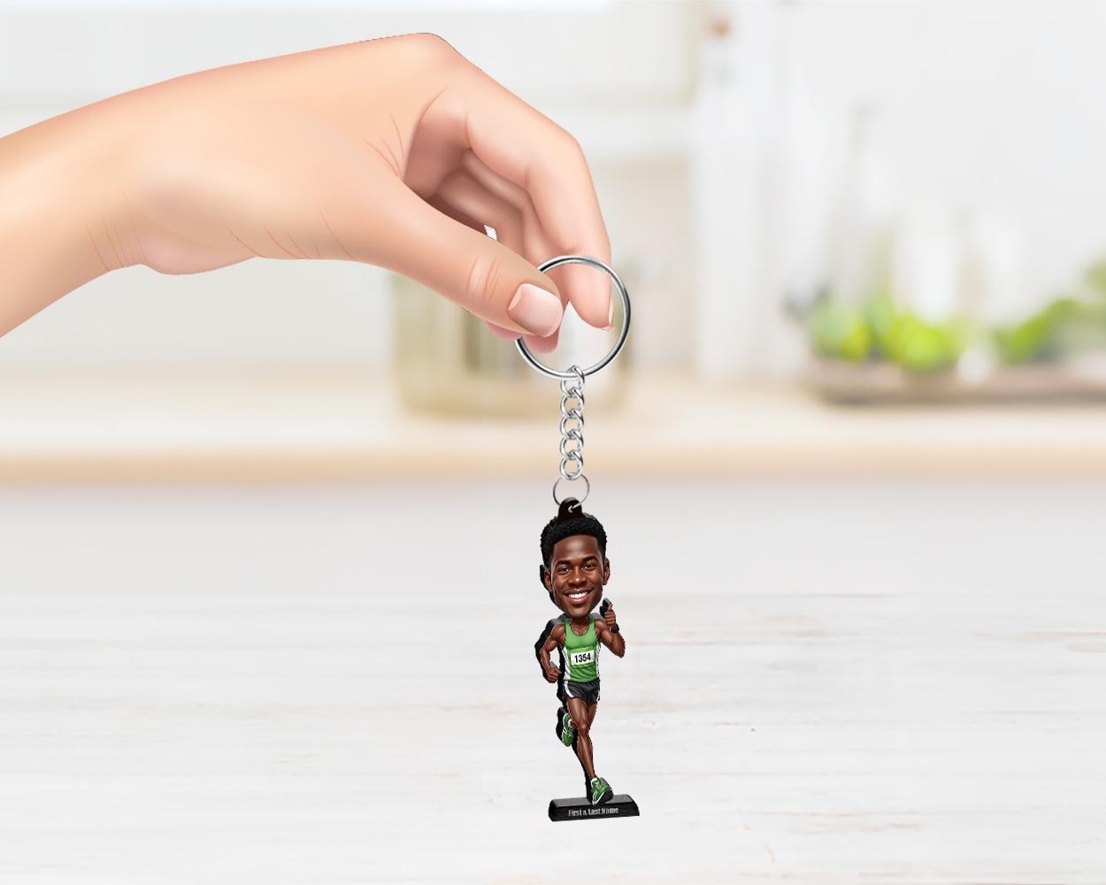 Custom Marathon Runner Figurine | Personalized Track & Field Champion Gift from Your Photo | Figurine, Magnet, Keychain, Car Charm