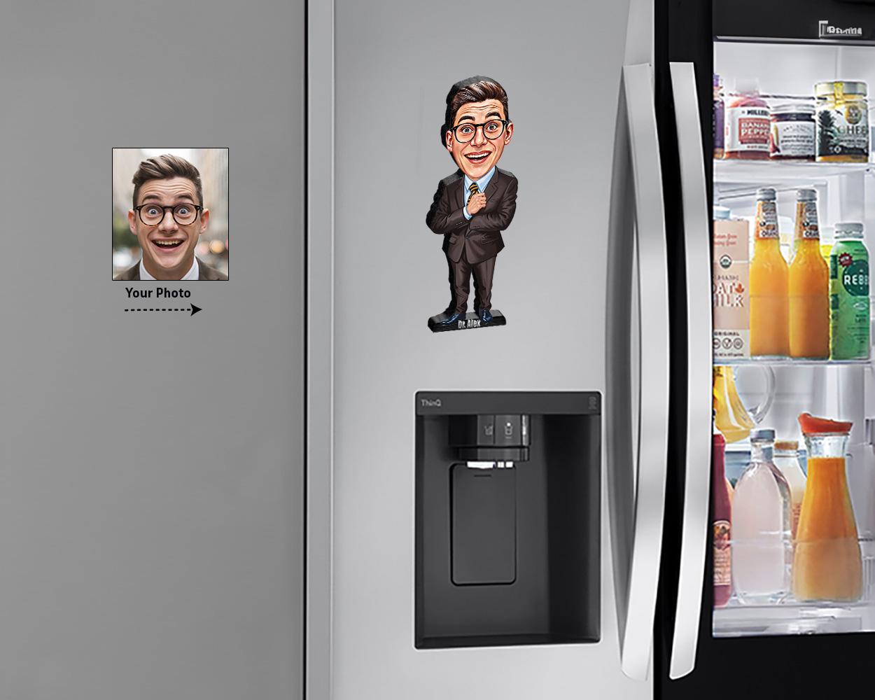 Businessman Figurine | Custom Corporate Gift from Your Photo | Personalized Figurine, Magnet, Keychain & Car Charm